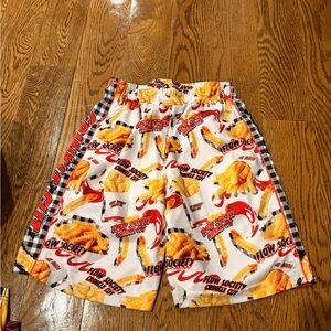 Flow Society Kids White & Yellow Graphic Athletic Shorts